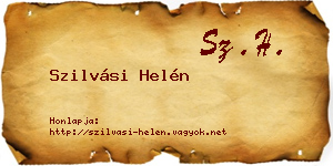 Szilvási Helén névjegykártya